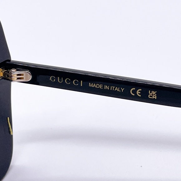 NEW GUCCI GG1314S 001 WOMEN’S BLACK SQUARE FRAME SUNGLASSES GUCCI - Picture 13 of 14
